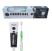 Obrázek k výrobku Beauty Formulas Charcoal (toothbrush/1pcs + toothpaste/100ml) - Zubní pasta +zelený kartáček