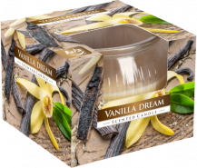 Obrázek k výrobku BISPOL Svíčka ve skle Vanilla dream 80g - vanilkový sen
