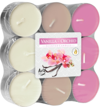 Obrázek k výrobku Bispol vonné čajové svíčky 18 ks Vanilla & Orchid - Vanilka a orchidej p15-18-184