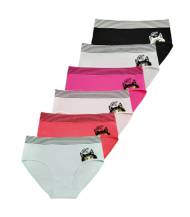 Obrázek k výrobku Fannifen Dámské bavlněné kalhotky KOČKA YW4175 ,6 barev v balení  - velikost XXL
