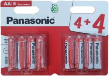 Obrázek k výrobku Panasonic zinko-uhlíkové baterie AA 1,5V 4+4 - Zinc Carbon 