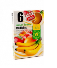 Obrázek k výrobku Admit Tea Lights vonné čajové svíčky 6 ks Mango & Banana
