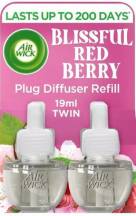 Obrázek k výrobku AIR WICK Náhradní náplň do elektrického osvěžovače Blissful Red berry 2x19 ml - Blissful Red berry