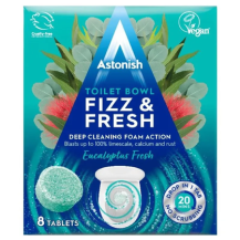 Obrázek k výrobku ASTONISH Fizz & Fresh Čistící tablety do WC Eucalyptus fresh 8x25g - Eucalyptus fresh