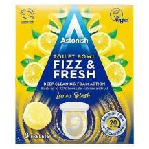 Obrázek k výrobku ASTONISH Fizz & Fresh Čistící tablety do WC Lemon splash 8x25g - Lemon splash