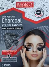 Obrázek k výrobku Beauty Formulas Charcoal Eye Gel Patches ( 6 párů ) - Polštářky pod oči s aktivním uhlím