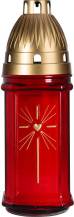 Obrázek k výrobku Bispol Memoria hřbitovní svíčka ve skle 42 hodin hoření 115 g - červená 