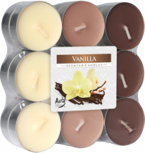 Obrázek k výrobku Bispol vonné čajové svíčky 18 ks Vanilla - Vanilka p15-18-67