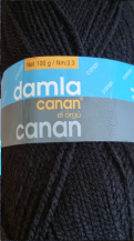 Obrázek k výrobku Damla Canan příze 100% akryl ,100g, 3,5 m - černá CE045