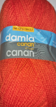 Obrázek k výrobku Damla Canan příze 100% akryl ,100g, 3,5 m - oranžová CE031