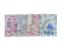 Obrázek k výrobku Dárková taška 17,5x23,5x8 cm s dětským motivem 4 druhy růžová ,mordá 