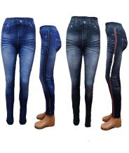 Obrázek k výrobku ElevekDámské jegíny vzor jeans s Bambusovým vláknem dva druhy  - M/L , XL/XXL