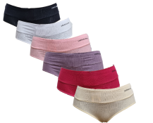 Obrázek k výrobku Fannifen dámské bavlněné kalhotky s vysokým pasem CZ8003A , 6 barev v balení  - velikost 5XL