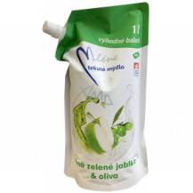 Obrázek k výrobku Miléne Zelené Jablko a oliva tekuté mýdlo náhradní náplň 1 l - Zelené jablko a oliva 1L