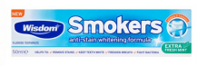 Obrázek k výrobku Wisdom Zubní pasta pro kuřáky Smokers 50 ml - Anti-stain whitening formula 