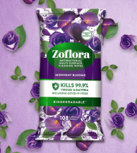 Obrázek k výrobku Zoflora antibakterialní vlhčené víceúčelové  ubrousky 70 ks - Midnight Blooms 