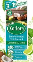 Obrázek k výrobku ZOFLORA Dezinfekční přípravek Coconut a Lime 500 ml-koncentrát na 20 L - Coconut a Lime